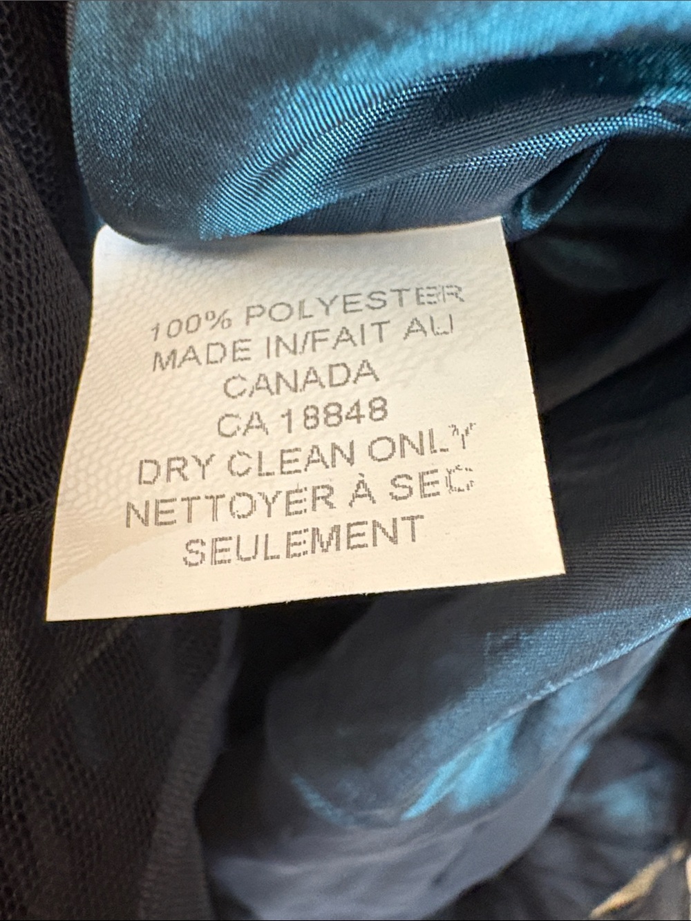 ⭐️ X:S Clothing Metallic Teal Cocktail Dress with Tulle Hem - size Small - Picture 13 of 13